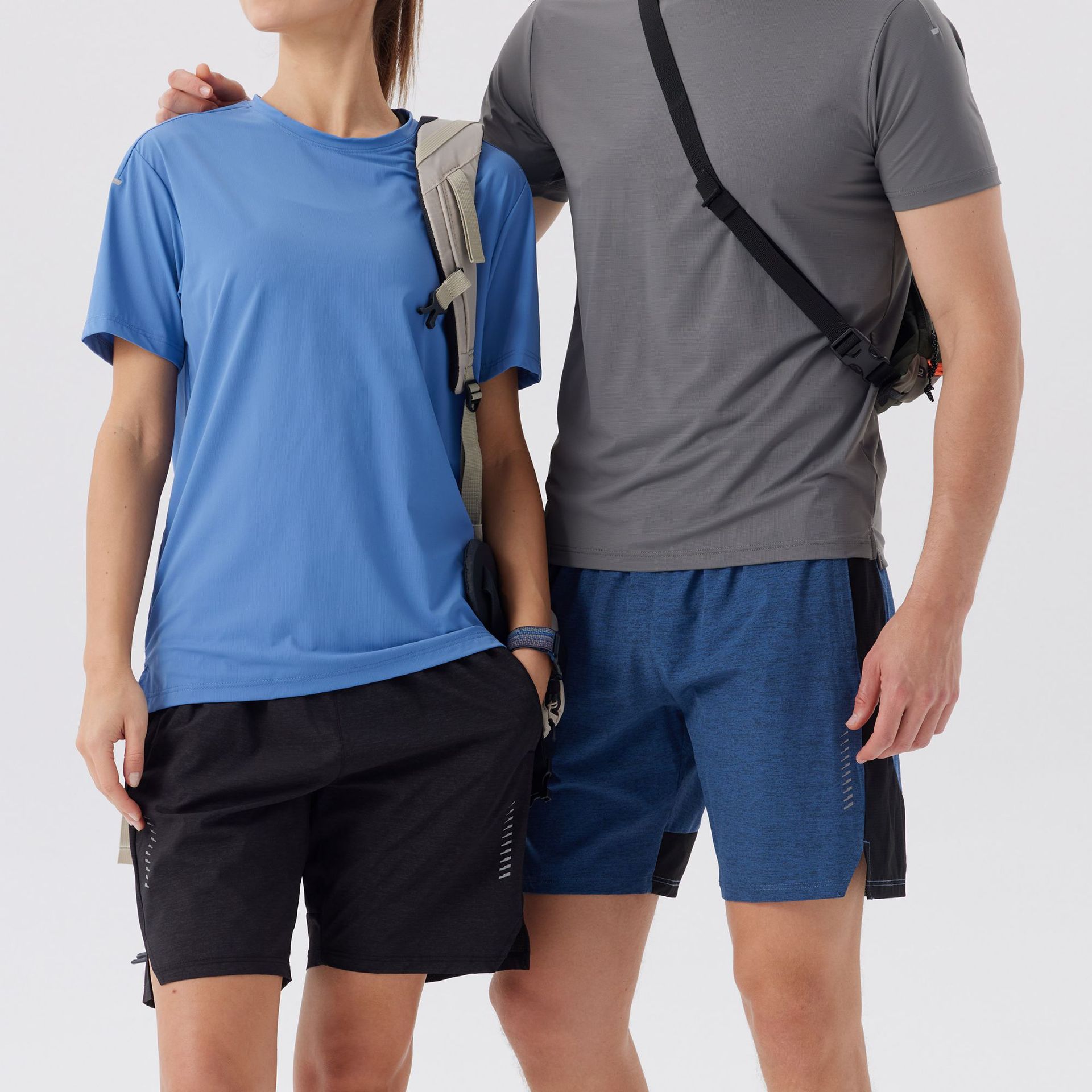 Pantalones cortos deportivos de empalme para hombres verano al aire libre pantalones de correo transpirables pantalones secos rápidos pantalones deportivos de baloncesto para hombres