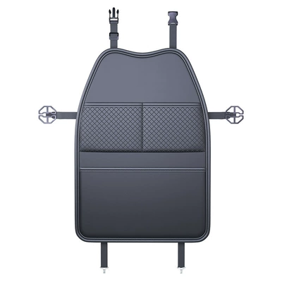 Fully Enclosed Universal Car Seat Chair back anti-kick pad - black-diamond-style1-piece