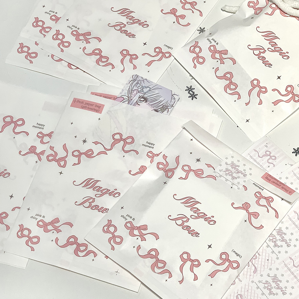 【呜云】原创芭蕾风蝴蝶结礼物包装纸袋大容量高颜值网红打包袋