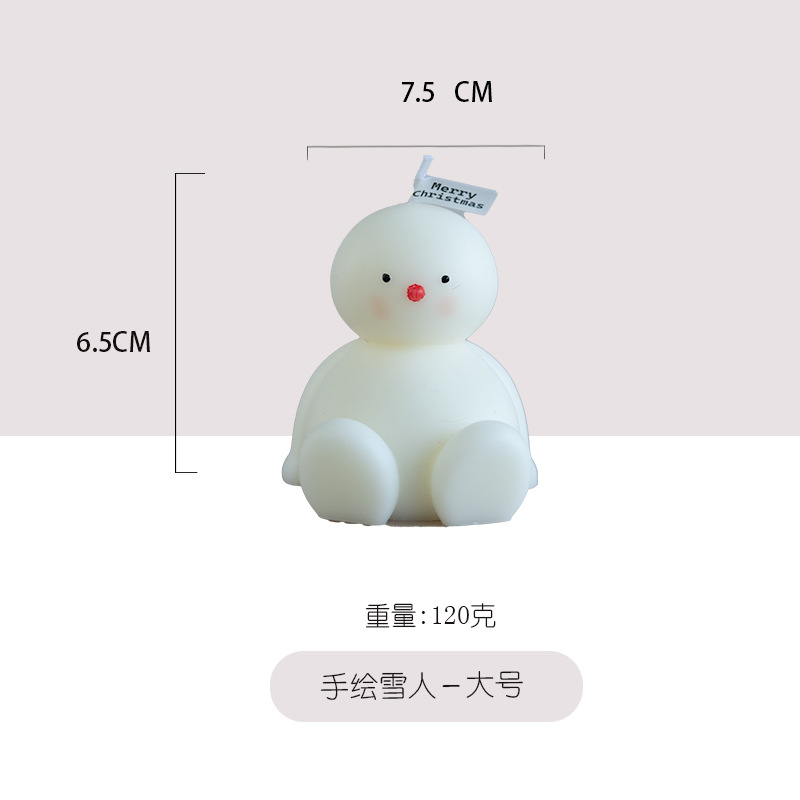 Pintado a mano de muñeco de nieve grande