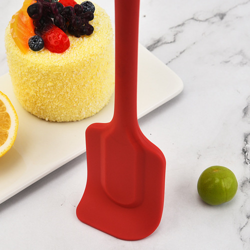 Round Handle Silicone Scraper, Thick High-Temperature Resistant Baking Cream Scraper, Cake Spatula, Knife, Mixing Tool Set