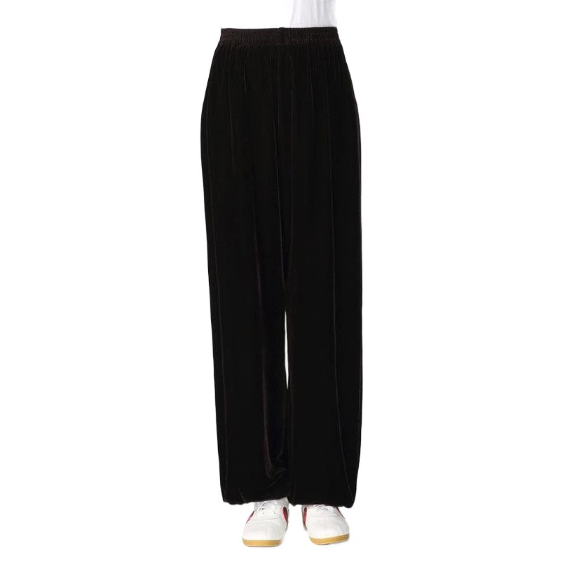 Прямые поставки с фабрики: В наличии бархатные брюки Тай Чи для мужчин и женщин, осенне-зимняя однотонная одежда для боевых искусств Тай Чи, одежда для йоги