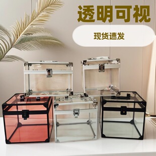 Transparent Cosmetics Storage Box Home Desktop Organizer Jewelry Cosmetics Storage Box Spot Retail