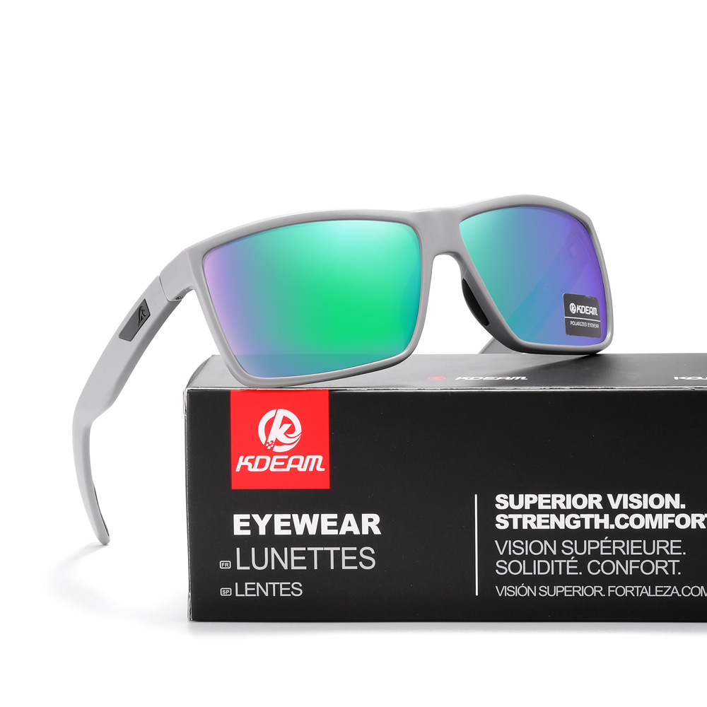 KDEAM neue quadratische rahmen brille männer fahren polarisierte sonnenbrille outdoor reise anti UV400 sonnenbrille KD029_voghion.com
