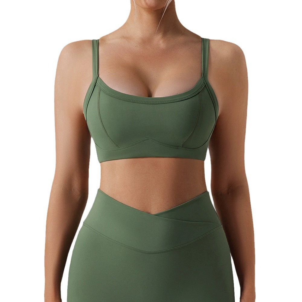 Supporting shockproof sports bra, high strength quick dry yoga clothing for gym, beautiful back, for running