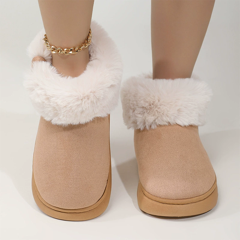 Хлопчатобумажные туфли женские высокие сапоги зимой