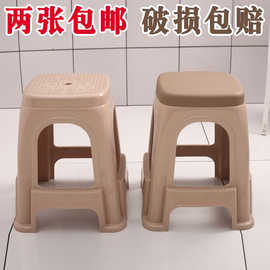 塑料凳子家用加厚高凳椅子熟胶板凳大号成人餐厅凳（承重500斤）