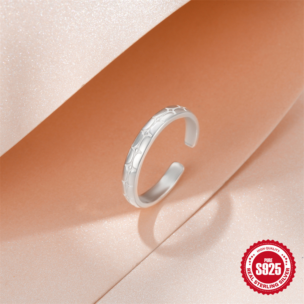 Tendencia de moda de lujo ligero Anillo de estrella de cuatro mangs clásico Mujer S925 Anillo de dedo de boca abierta de sentido avanzado de nicho de plata esterlina