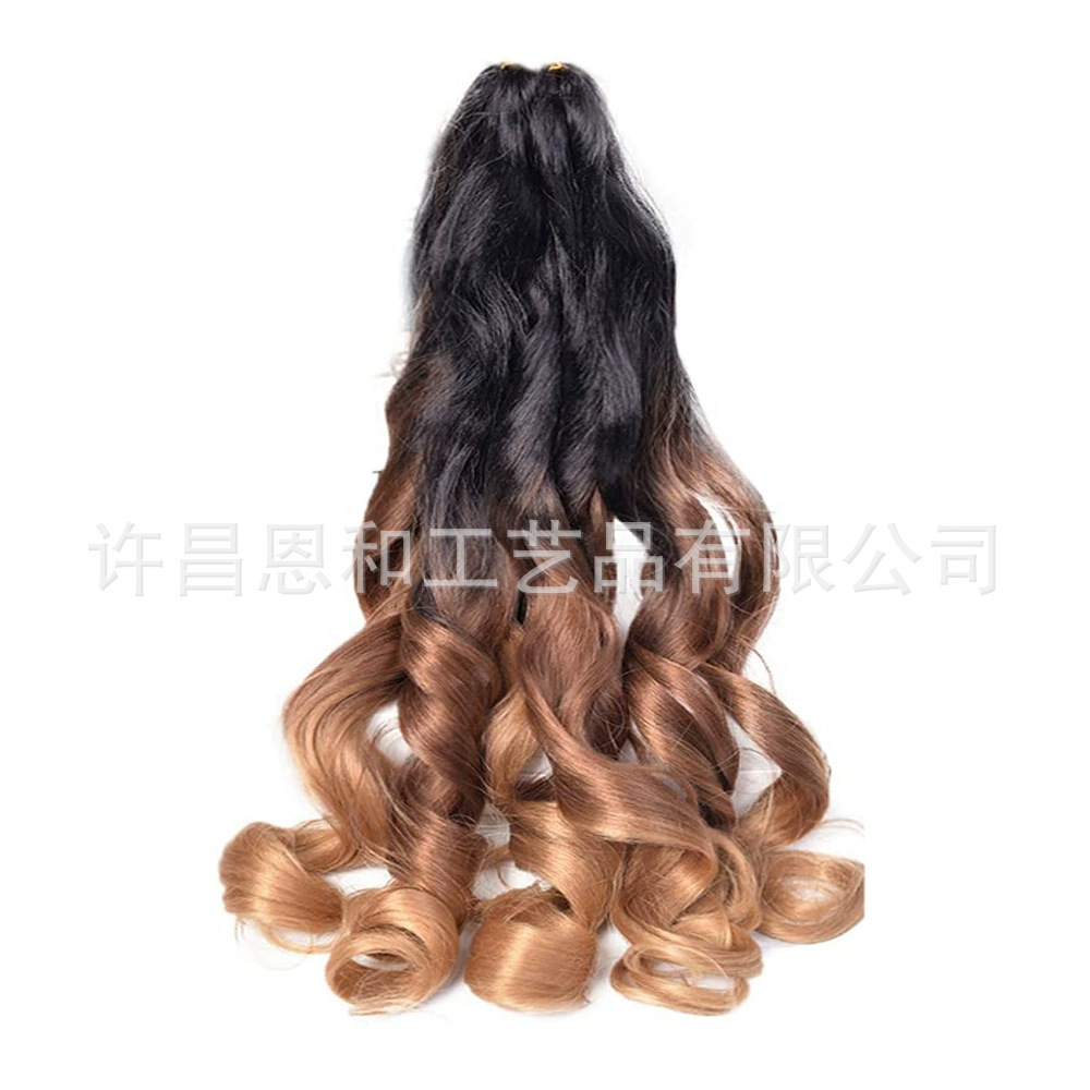 Large volume African dirty braid crochet hair French wig