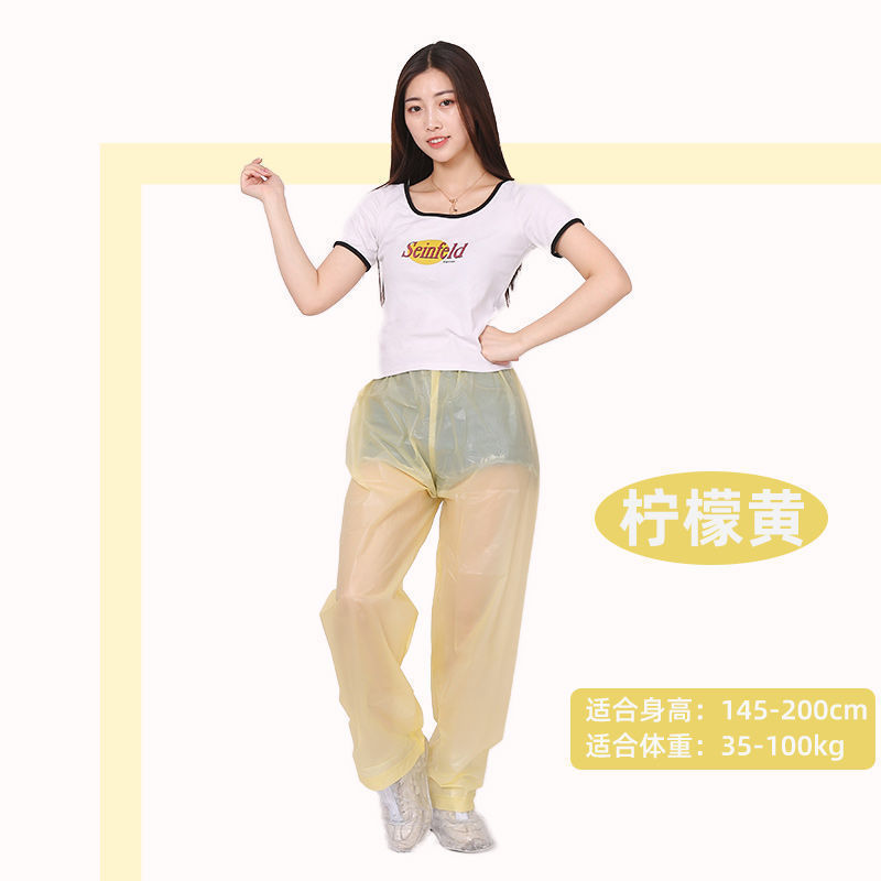 Pantalones de lluvia impermeables solo pantalones para llevar hombre debajo del cuerpo chaqueta de lluvia de plástico para mujeres para montar engrosado tormenta desechable nuevo