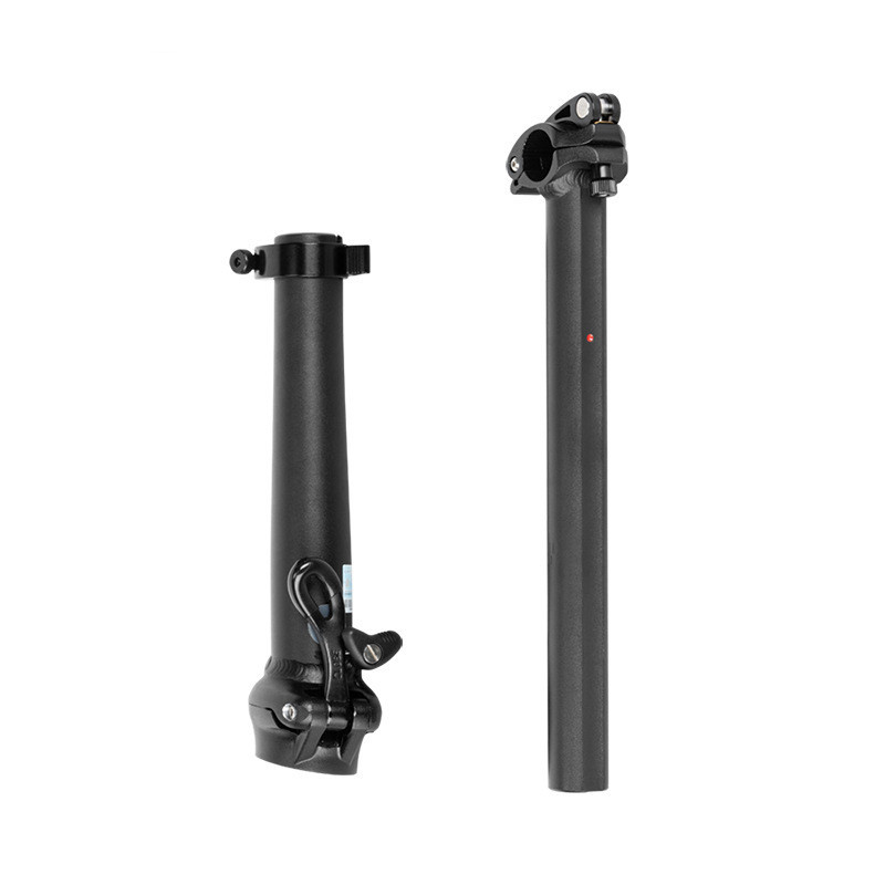 Dahon coche plegable tubo vertical aleación de aluminio de doble sección de ajuste telescópico incrustado de liberación rápida fija fila grande coche plegable tubo vertical