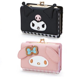 Melody Cinnamon Dog Kuromi Money Zipper Buckle Card Holder Short Cute Cartoon Japanese Style