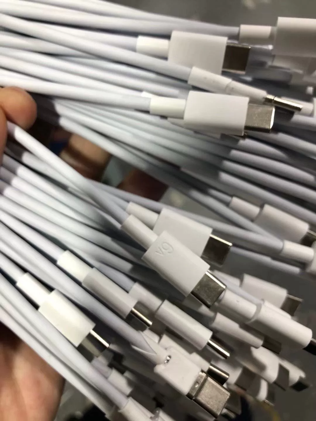 Кабель Data Type‑C 66W, быстрая зарядка 5A/6A, PVC оболочка OD 3.8 мм, 1 м