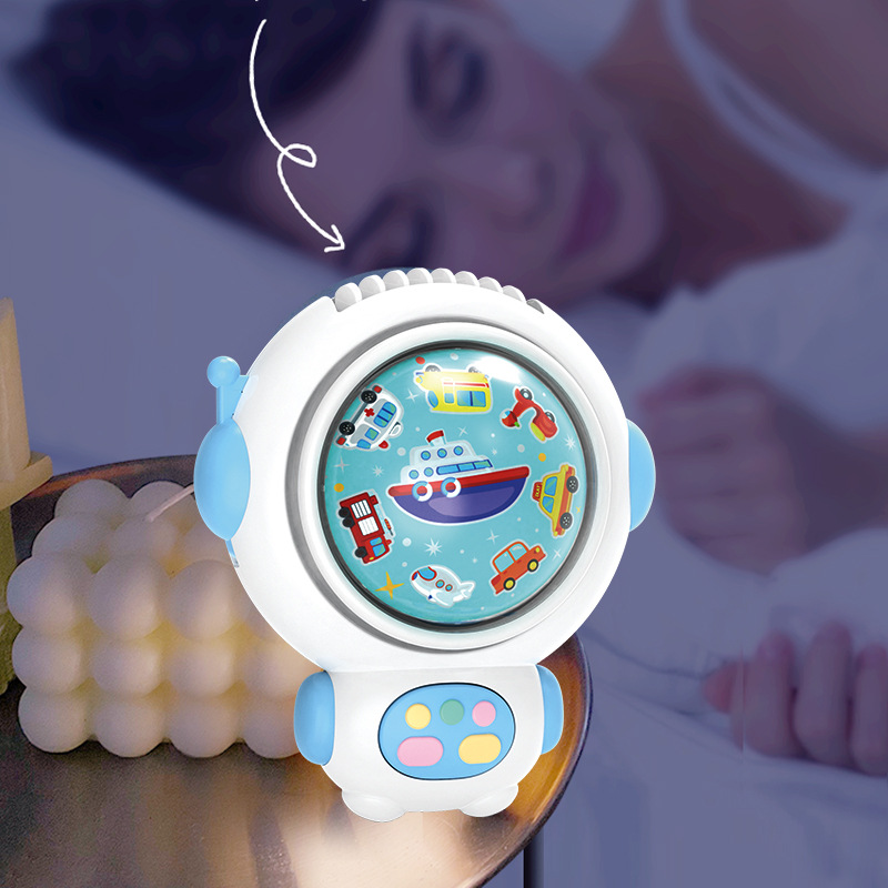 New spaceman neck-hanging small fan lazy leafless summer artifact sports portable USB charging small fan