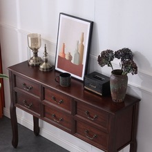 美式全实木六斗柜卧室收纳柜欧式四斗柜储物柜抽屉柜玄关台餐边柜
