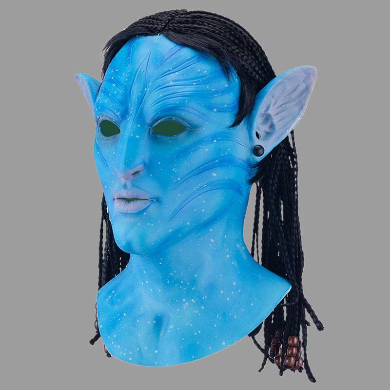 2022 movie cos Avatar 2 same mask dress up role play avatar female latex headgear night