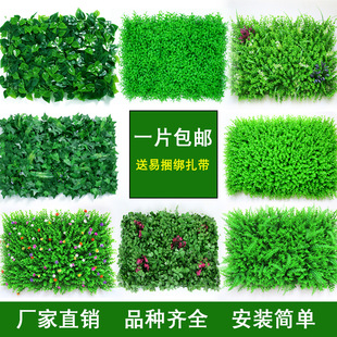 Plant Wall Green Plants Artificial Turf Living Room Plastic Fake Flower Door Balcony Background Wall Decoration Grass