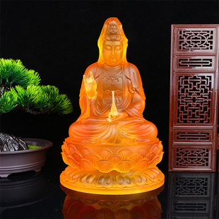 Guanyin Buddha Statue Home Store Blessing Water Glass Vase Guanyin Ornaments Living Room Buddhist Hall Temple Worship Statue