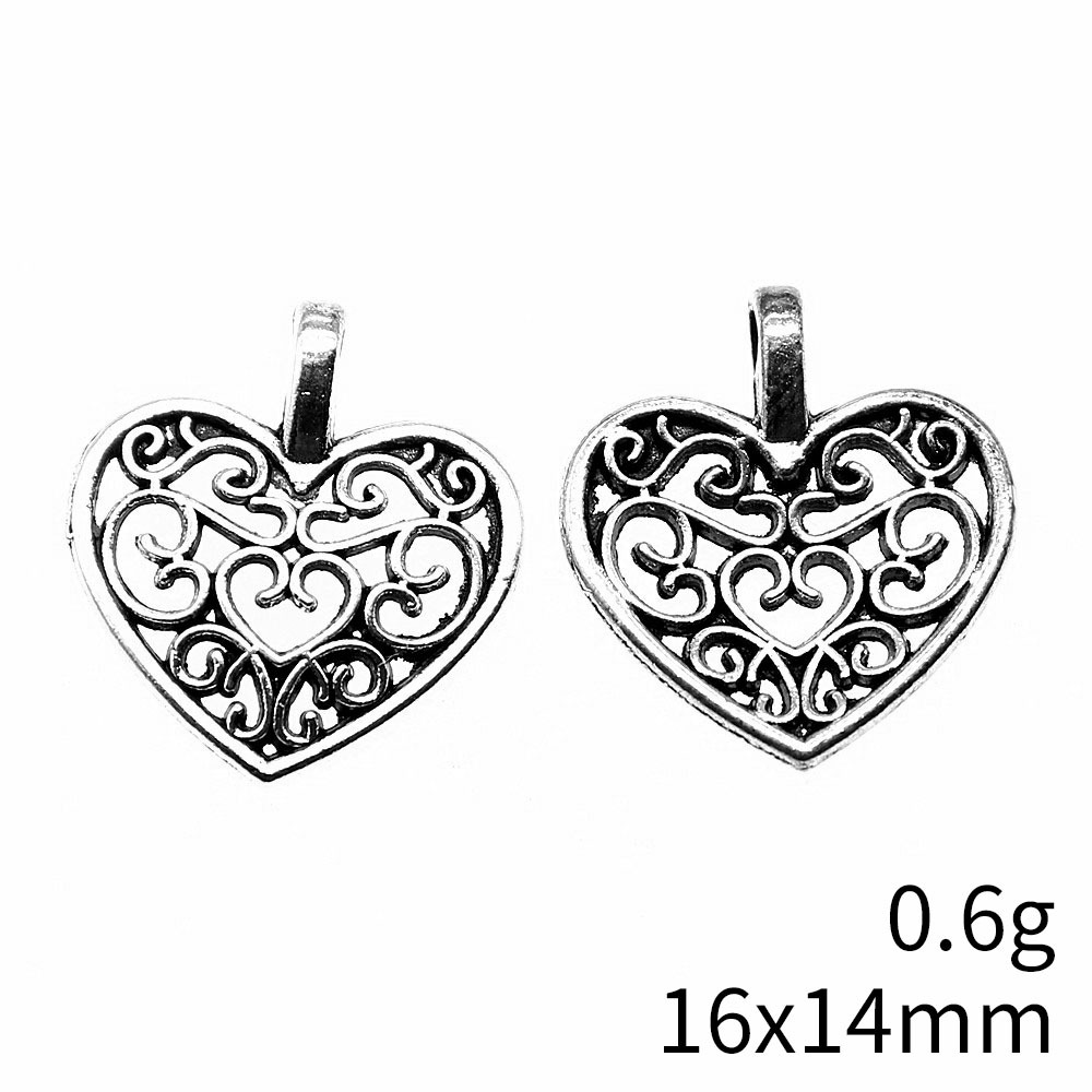 1 Piece Simple Style Heart Shape Alloy Plating Pendant Jewelry Accessories display picture 5