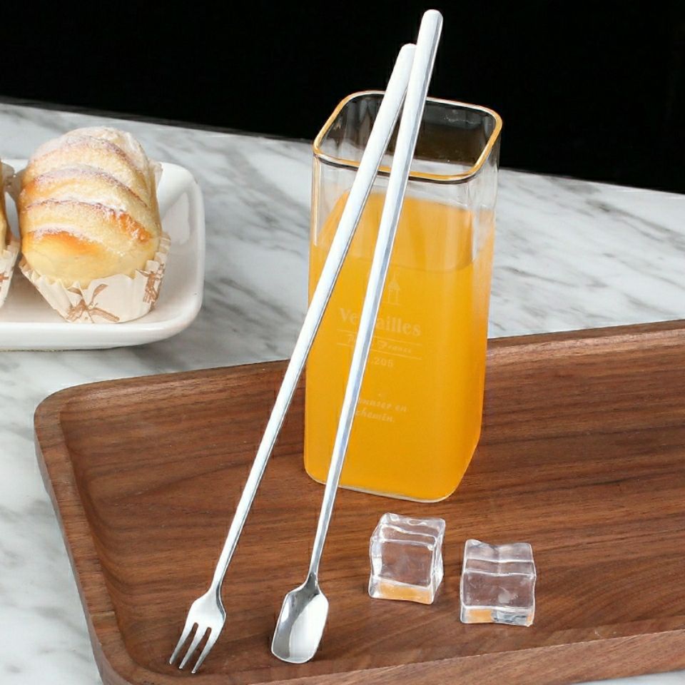 Cuchara de acero inoxidable de mango largo condimento delgado cuchara de café alargada cuchara de hielo encantadora cuchara de postres cuchara comercial ins