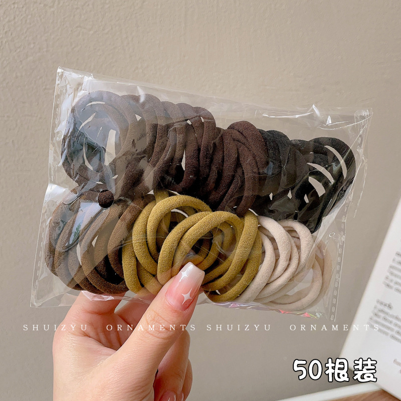 Pequeña banda de goma disponible negra para las mujeres, alta banda de goma elástico y durable, Banda del pelo, Banda del pelo para las muchachas