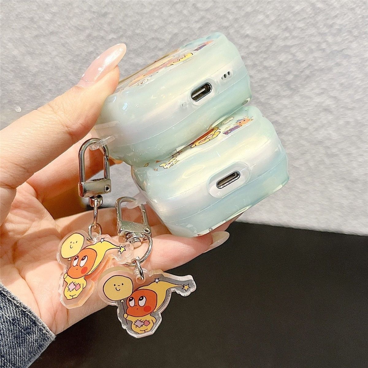 Moon Balloon Star Man para AirPods4 generación de Apple auriculares AirPodspro2 estuche Bluetooth 5