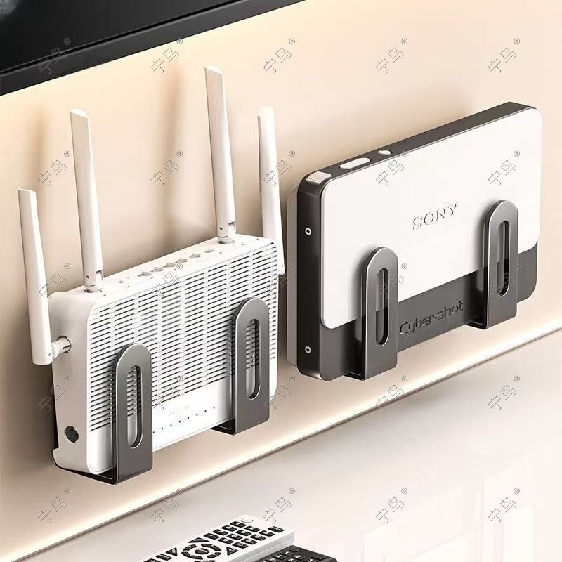 ルーター配置ラックパンチフリーWi-Fi収納ラック家庭用プラグインホルダー壁掛け壁セットトップボックスブラケット|undefined