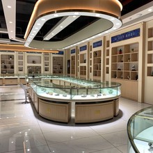 不锈钢烤漆珠宝展示柜定制奢侈品首饰展示柜台轻奢风钟表玻璃展柜