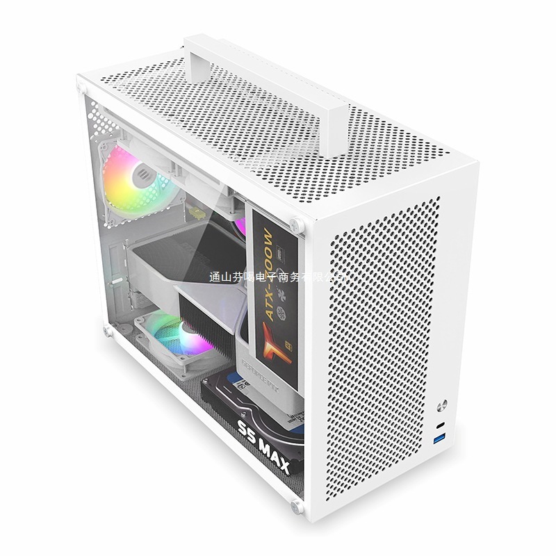 Xホワイト电源デスクトップミニMAXITX空ボックス透过筐体ミディアムタワー侧atxマザーボード鱼巣SFmS5パソコン|undefined