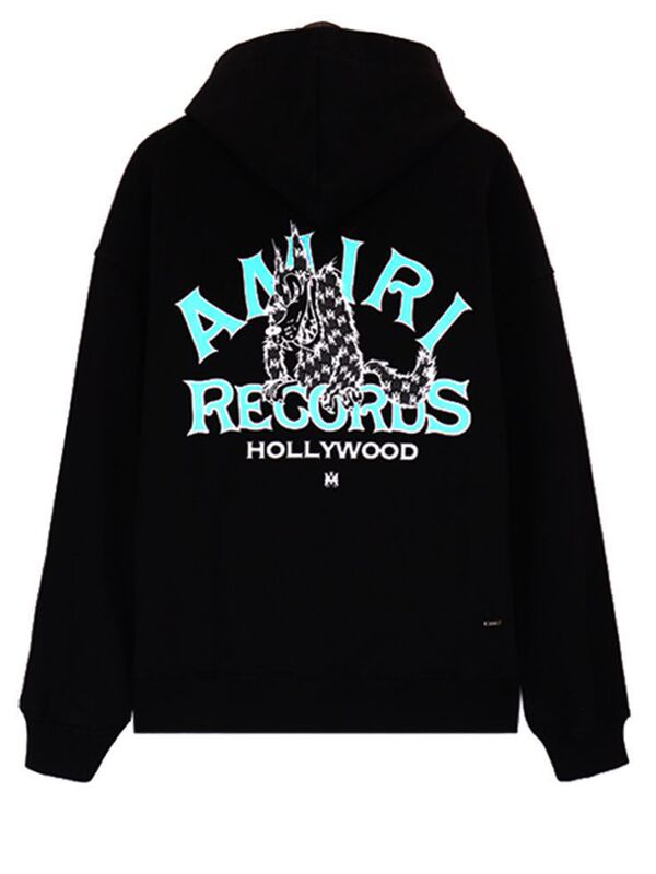 Cross-Border Popular Amiri High Weight Hooded Men's and Women's Terry Sweatshirts Loose Letter Printed Hoodies