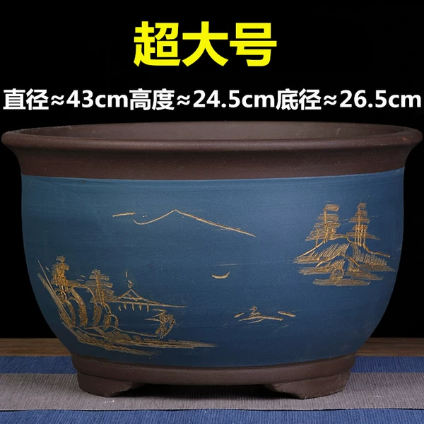 Bald blue 43cm blue triangular basin
