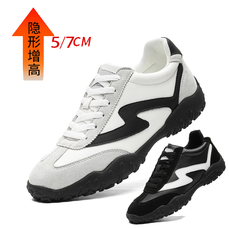 2025 New Style Inner Height Increase 6cm Puff Forrest Gump Shoes Soft Sole Moral Training Shoes Versatile Student Casual Sneakers Men's Shoes