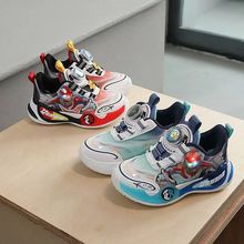 爸爸总动员奥特曼带灯男童运动鞋2024新款秋季双网学生跑步鞋批发