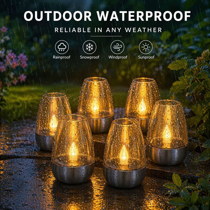 Cross-Border Solar Light Outdoor Courtyard Led Stainless Steel Candle Light Lawn Deck Wine Glass Night Light Halloween Light Cross-Border Solar Light Outdoor Courtyard Led Stainless Steel Candle Light Lawn Deck Wine Glass Night Light Halloween Light