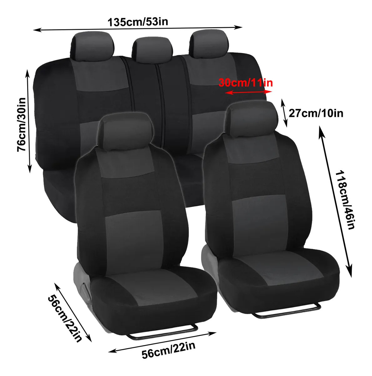 Export Five Factories Foreign Trade Amazon Universal Zippered Flat Car Seat Cover Cross-Border European and American Temu
