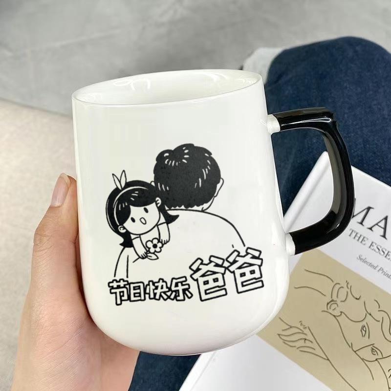 Regalos de cumpleaños creativos para el día del padre, tazas de papá con cucharas de tapa, caja de regalo de mano de alto valor