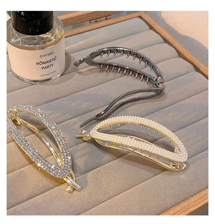 Alloy Material Geometric Pattern Fashion Simple Style Geometric Alloy Plating Rhinestones Hair Clip