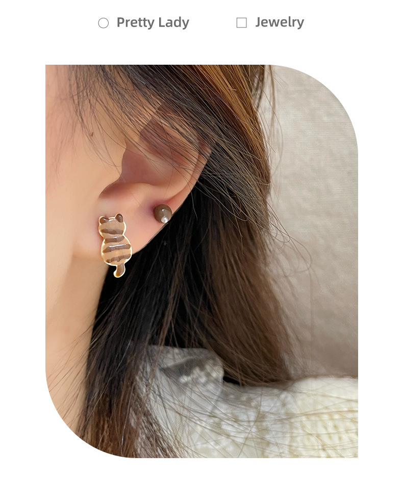 Women's Gender 1 Set Elegant Cute Heart Shape Bow Knot Enamel Alloy Ear Studs