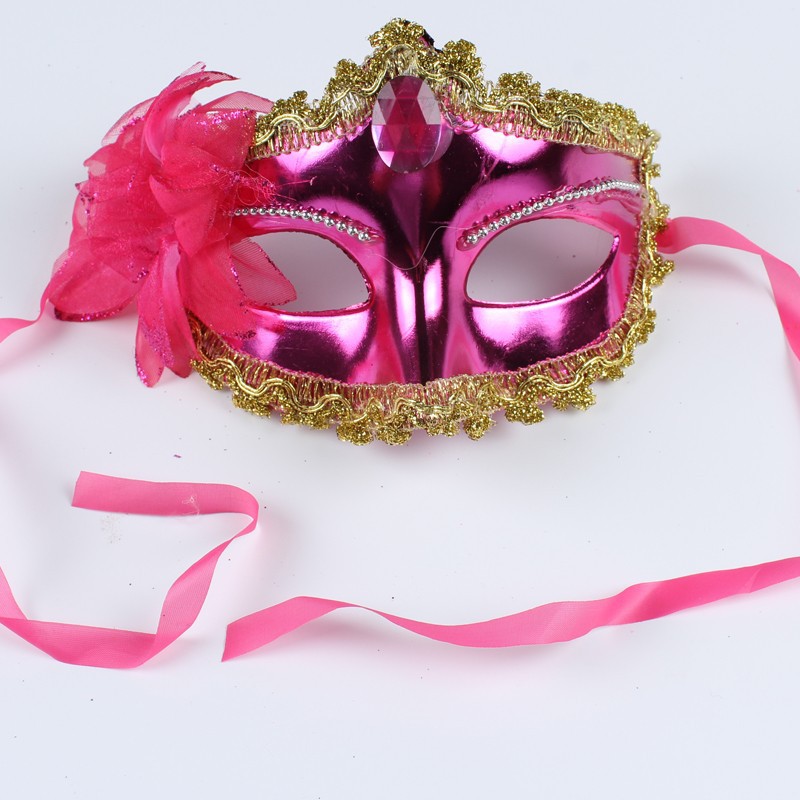 Máscaras de Halloween mitad cara mujeres adultos niños baile princesa veneciana máscaras fiesta props juegos de rol