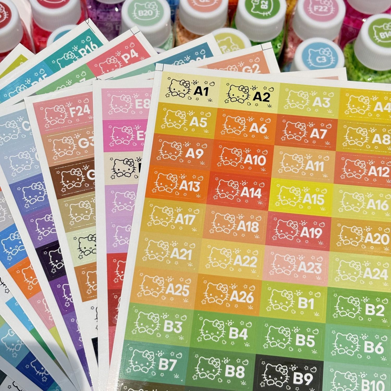 221 Colors 295 Colors Mard Bead Color Number Stickers Universal Waterproof Laminated Classification Storage Label Stickers