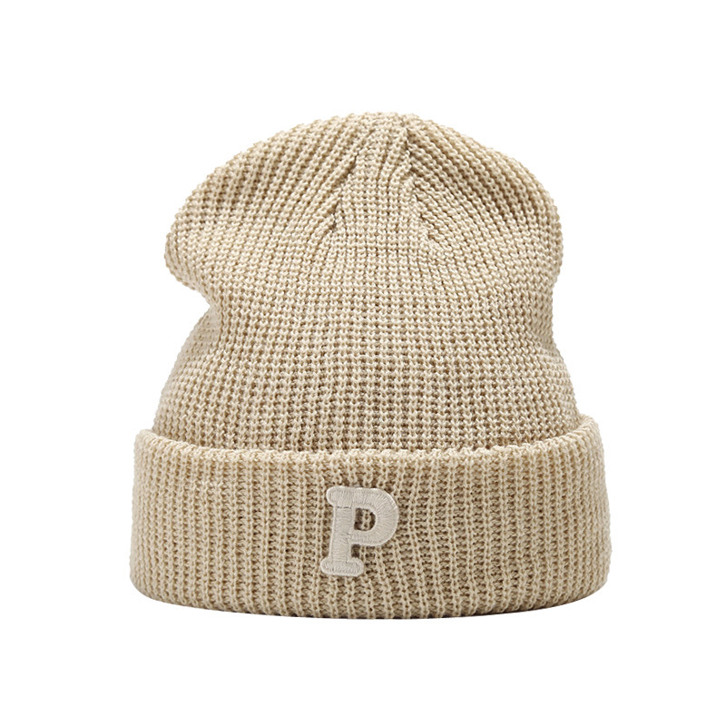 Korean version new loose big head circumference P letter knitted women, trendy stylish face, small woolen for autumn and_voghion.com