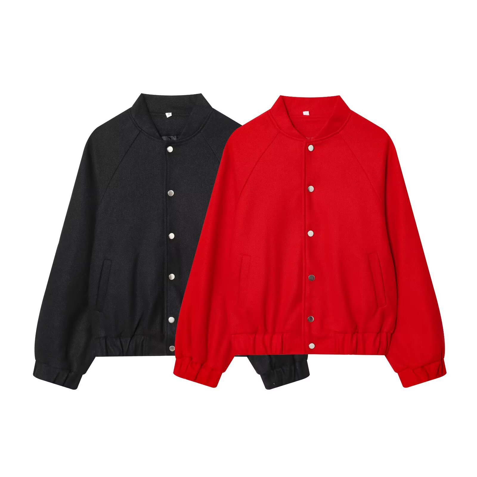 Cross-border women's clothing 2026 autumn/winter new style, commuter style, fashionable and versatile wool baseball jacket.