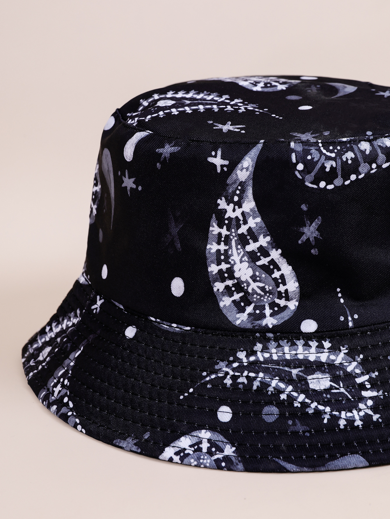 Flor de anacardo sombrero de pescador de doble cara verano femenino moda hombres calle sombrero de Cuenca del todo partido protección solar sombrero para el sol image 3