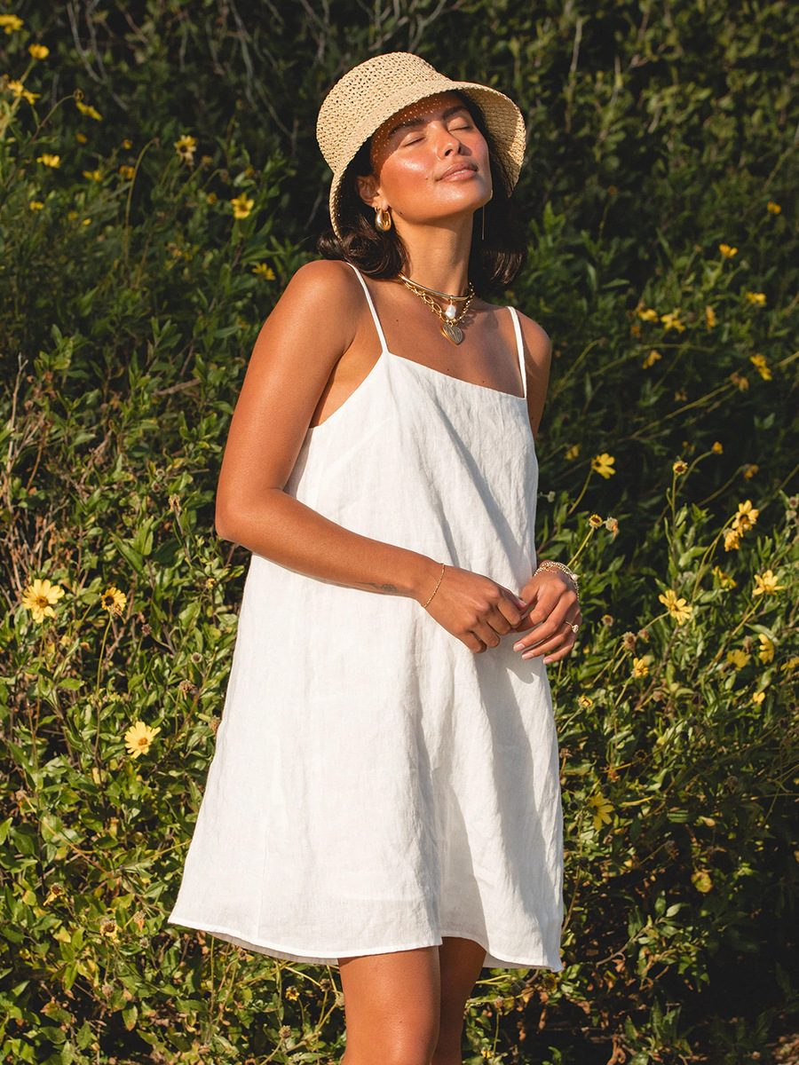 Women's Clothing Summer Style Elegant Casual Relaxed Suspender Short Dress Style Women's Fashion For Formal & Casual_ecoleips.com