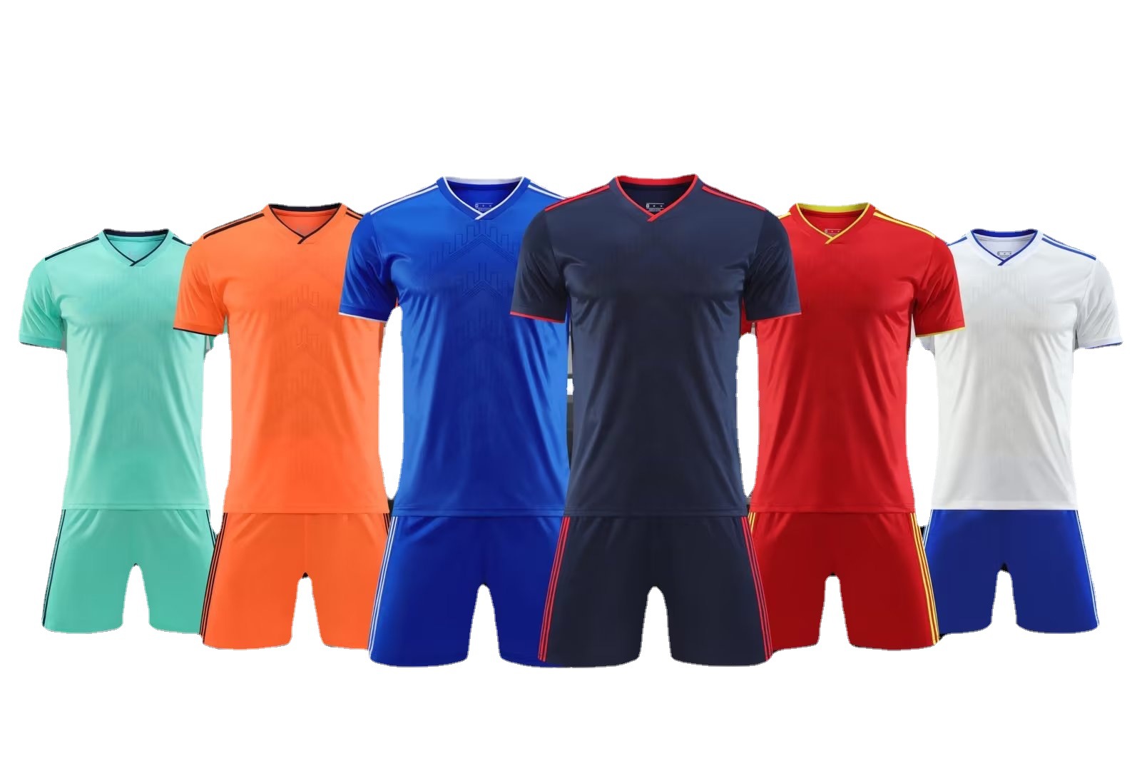 Ensemble de Football à manches courtes, maillot de planche nue pour enfants et adultes, uniformes de matchs et d'entraînement pour l'école primaire et secondaire_voghion.com