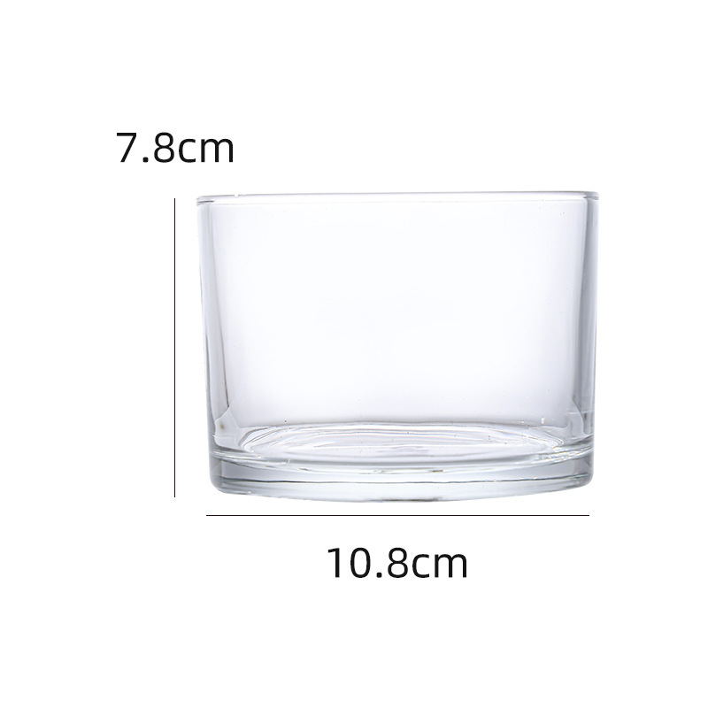 Spot mayorista vela de vidrio taza vacía moda candelabro adornos simple taza vacía taza