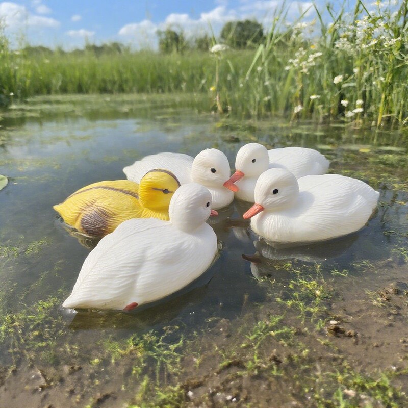 国境を越えた屋外庭園用シミュレーション餌物DUCKモデル、庭園造園装飾品、プラスチックPEブロー成形浮遊狩猟用アヒル|undefined