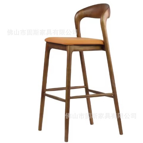 设计师不锈钢酒吧椅升降旋转岛台高脚凳子轻奢高级感靠背吧台椅子