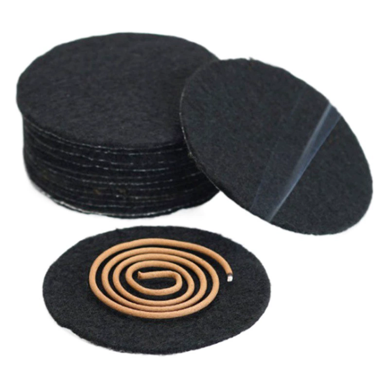 Черная алюминиевая фольга для благовоний, огнеупорная хлопковая подставка, утолщенная огнеупорная хлопковая подставка для благовоний из агарового дерева, круглая бытовая термостойкая подставка для благовоний, удерживающая тепло.