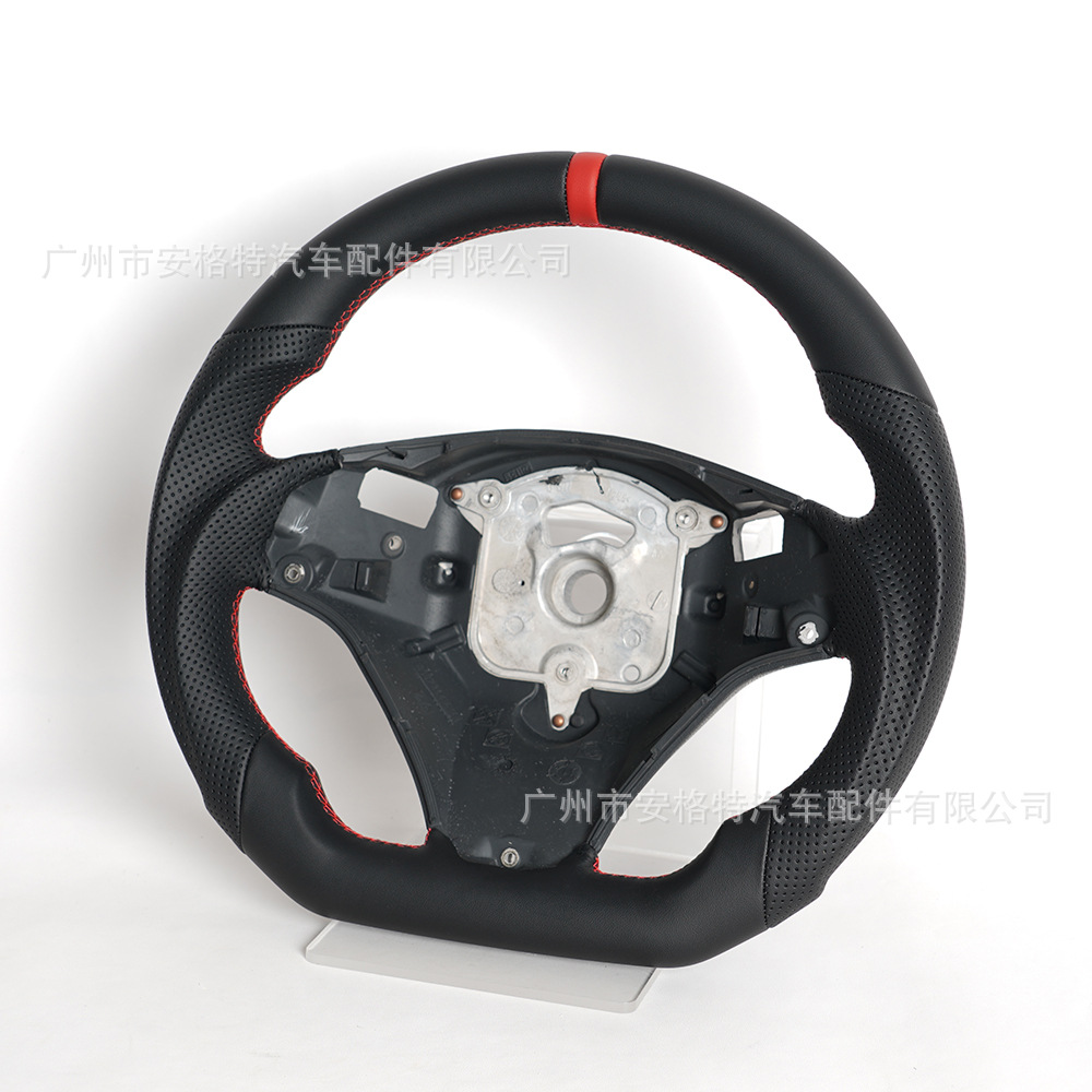 Cross-Border Hot Sale Suitable for 2006-2011 Bmw Bmw E90 E92 Racing Full Leather Steering Wheel Modification and Customization